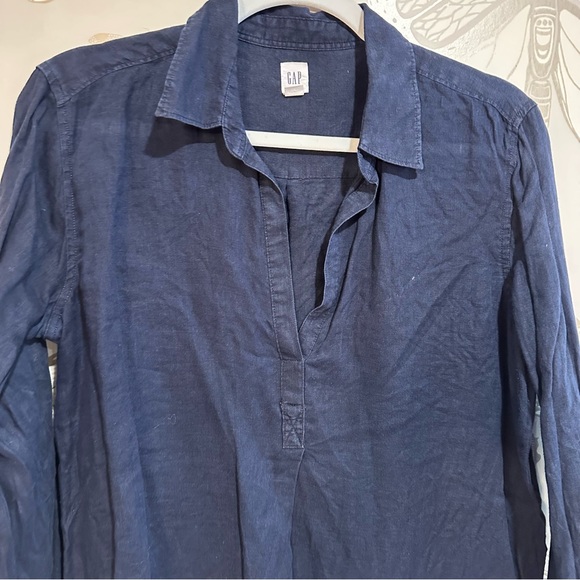 Gap Navy Linen Shirt - Picture 5 of 6